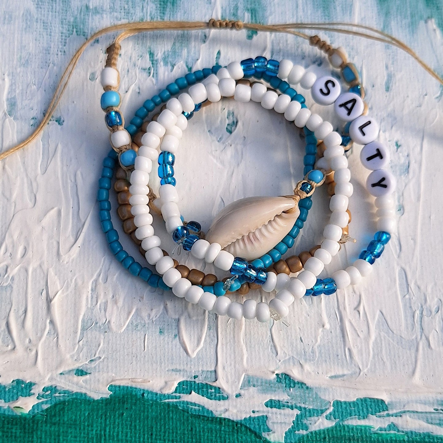 " Tides of serenity " bracelet stack