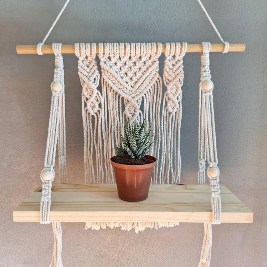 Bohemian Spirit Macrame Shelf