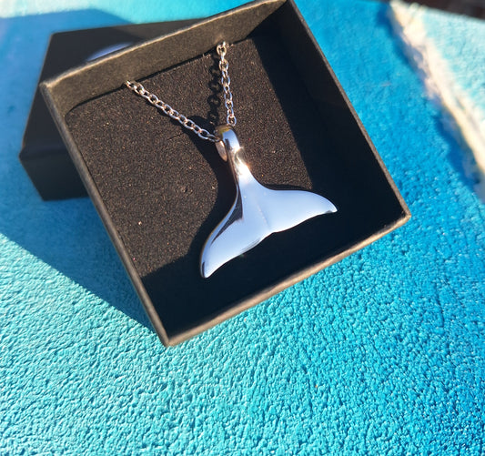 Stainless Steel Whale Tail Necklace