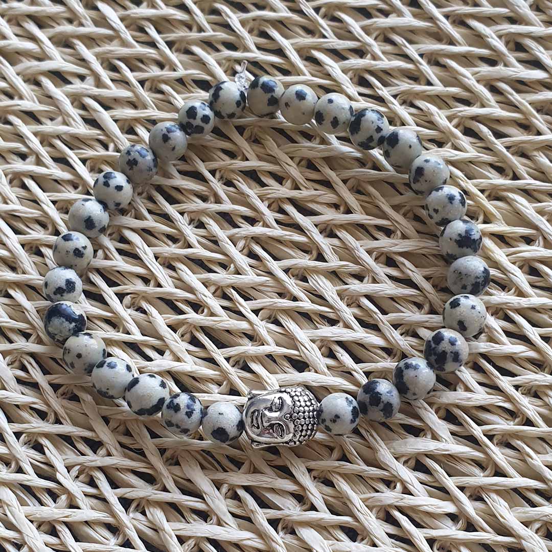 Blue Vein Jasper Buddha Bracelet