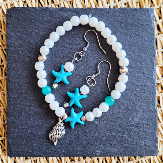 "Calm Ocean" Bracelet And Earring Set